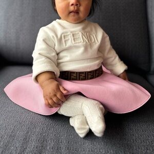Fendi Baby Dress with Pink and White